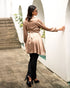Gleaming Satin Top with a Twist 62523